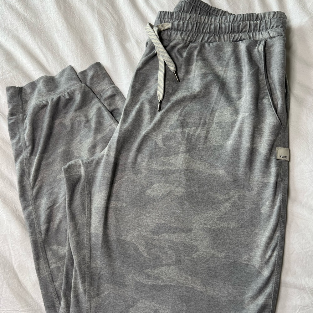 Vuori Gray Track Pants Urban Camouflage